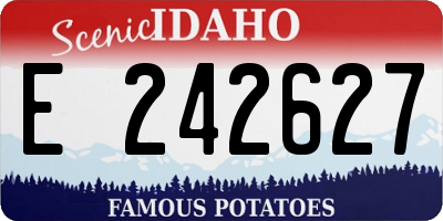 ID license plate E242627