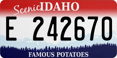 ID license plate E242670