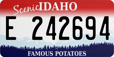 ID license plate E242694