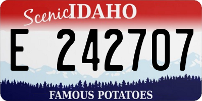 ID license plate E242707