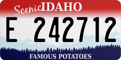 ID license plate E242712