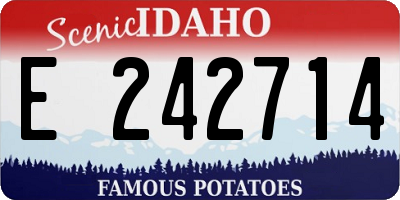 ID license plate E242714