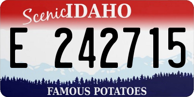 ID license plate E242715