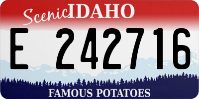 ID license plate E242716