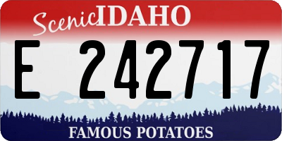 ID license plate E242717