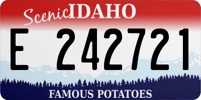 ID license plate E242721