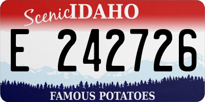 ID license plate E242726
