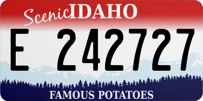 ID license plate E242727