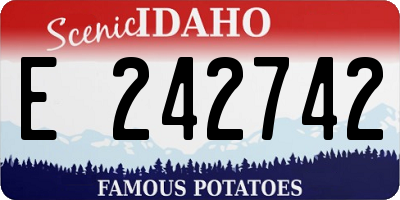 ID license plate E242742
