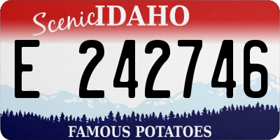 ID license plate E242746