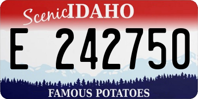 ID license plate E242750