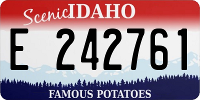 ID license plate E242761