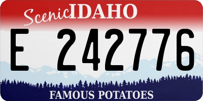 ID license plate E242776