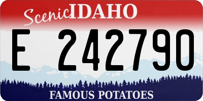 ID license plate E242790