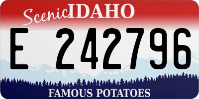 ID license plate E242796