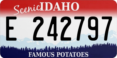 ID license plate E242797
