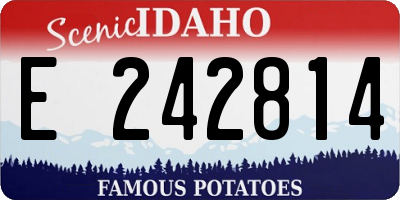 ID license plate E242814