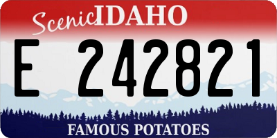ID license plate E242821
