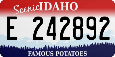 ID license plate E242892