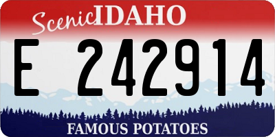 ID license plate E242914