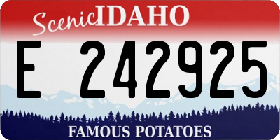 ID license plate E242925