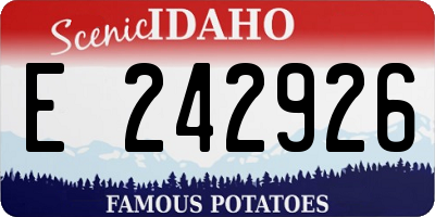 ID license plate E242926