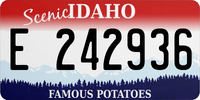 ID license plate E242936