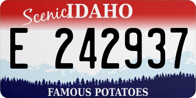 ID license plate E242937
