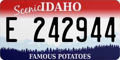 ID license plate E242944
