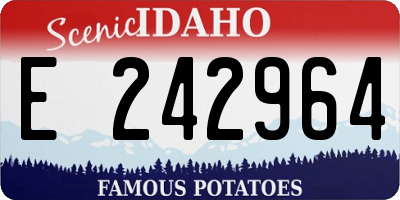 ID license plate E242964