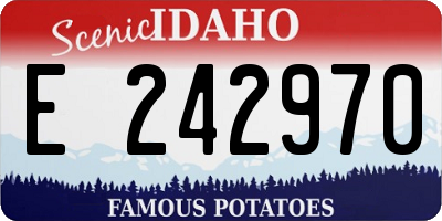ID license plate E242970