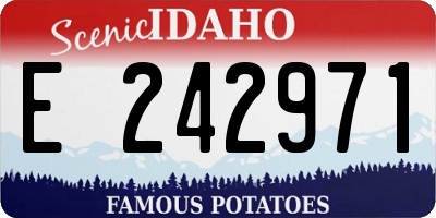 ID license plate E242971