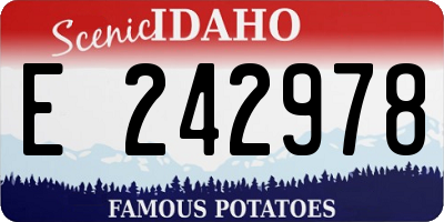 ID license plate E242978