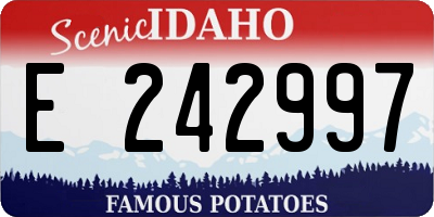 ID license plate E242997