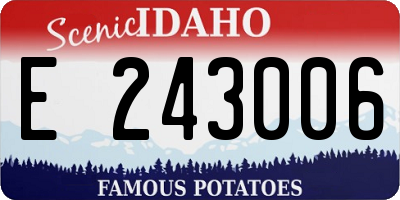 ID license plate E243006