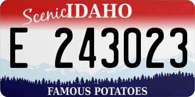 ID license plate E243023