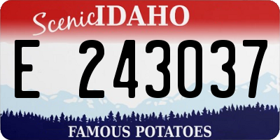 ID license plate E243037