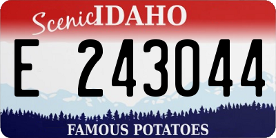 ID license plate E243044