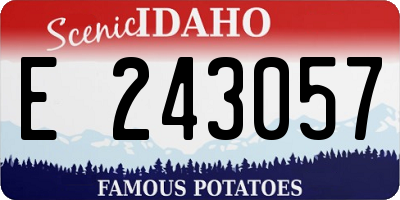 ID license plate E243057