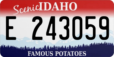 ID license plate E243059