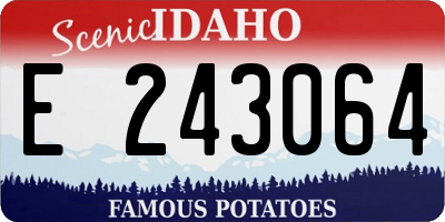 ID license plate E243064