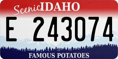 ID license plate E243074