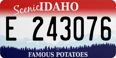 ID license plate E243076