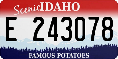 ID license plate E243078