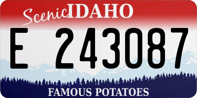 ID license plate E243087