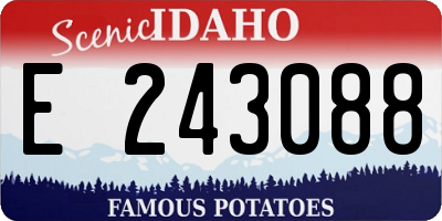 ID license plate E243088