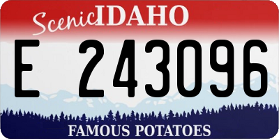 ID license plate E243096