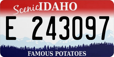 ID license plate E243097