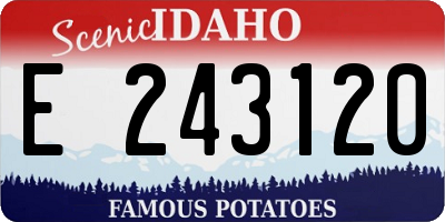 ID license plate E243120
