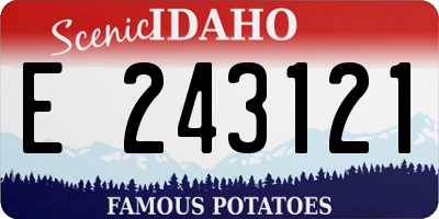 ID license plate E243121